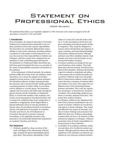 Free 10 Professional Ethics Samples In Pdf Ms Word