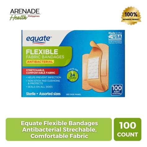 Equate Flexible Bandages Antibacterial Strechable Comfortable Fabric