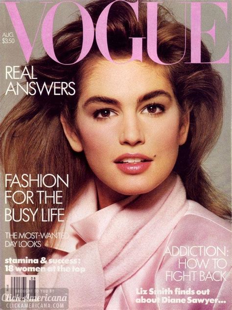 Cindy Crawfords Cosmopolitan And Vogue Covers Of The 1980s Click Americana