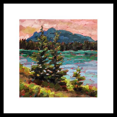 Mount Rundle From Johnson Lake By Canadian Contemporary
