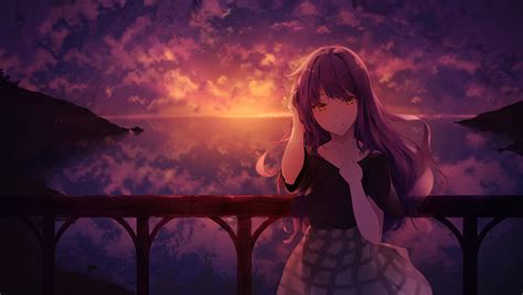 1360x768 Mocca Sunset Anime Girl 4k Laptop Hd Hd 4k Wallpapers Images