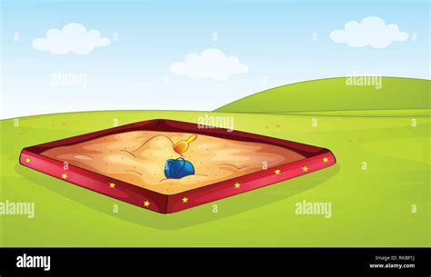 A Sandpit In Playground Illustration Stock Vector Image And Art Alamy