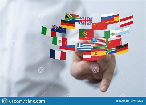 World Map With All States And Their Flags 3d Render Stock Illustration