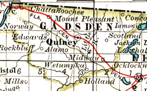 Map Of Gadsden County Florida 1897