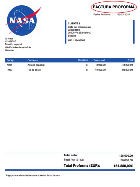 Facturadirecta Qu Es Una Factura Proforma