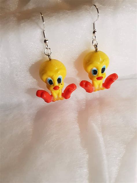 excited to share the latest addition to my etsy shop tweety bird earrings looney tunes
