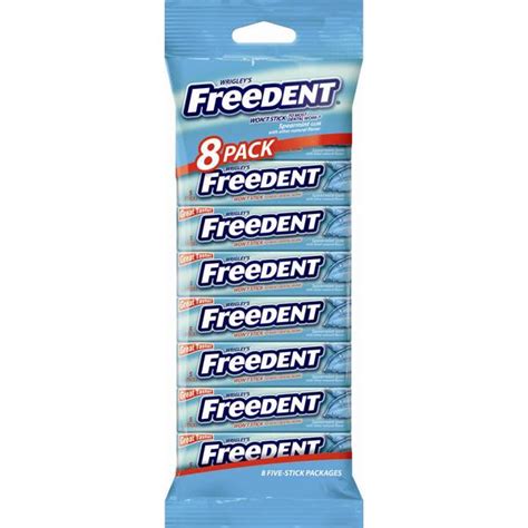 Wrigleys 8 Pack Freedent Spearmint Chewing Gum 515574 Blains Farm
