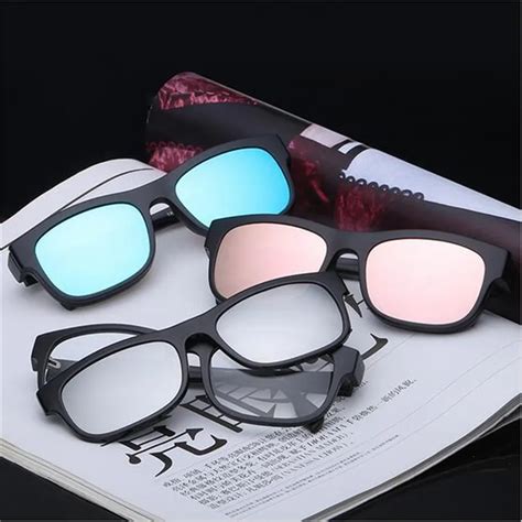 Magnetic Clip On Polarized Sunglasses In Opical Glasses Frame