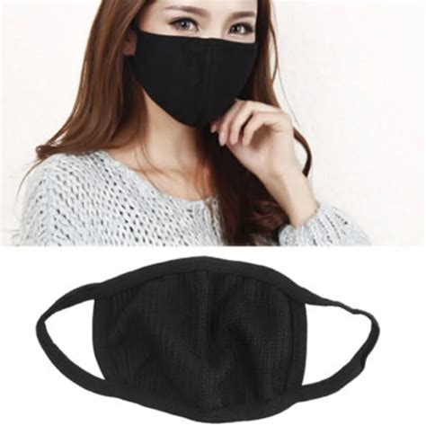 Elecool Unisex Black Cotton Yarn Mouth Face Mask Windproof Anti Dust Cycling Muffle Respirator