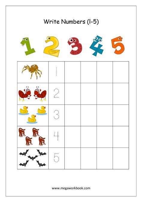 Writing Numbers 0 10 Worksheets