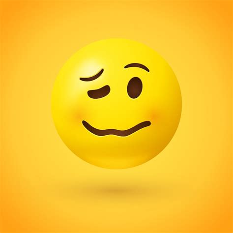 Woozy Face Emoji Sendo Cansado Emocional Ou Bêbado Vetor Premium
