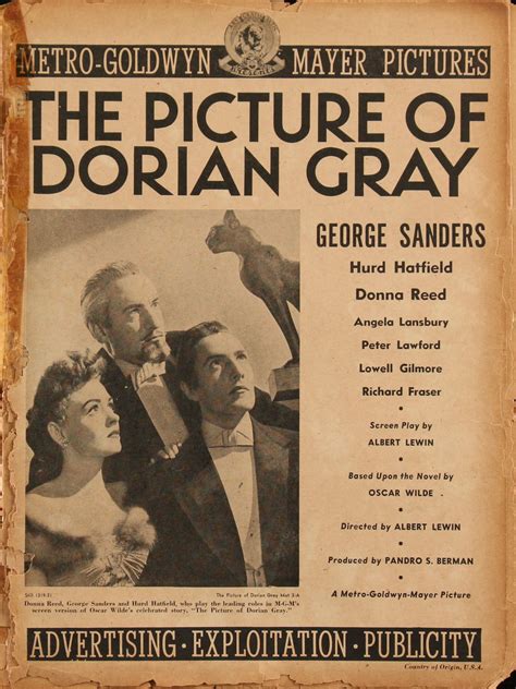 The Picture Of Dorian Gray 1945 Us Pressbook Posteritati Movie