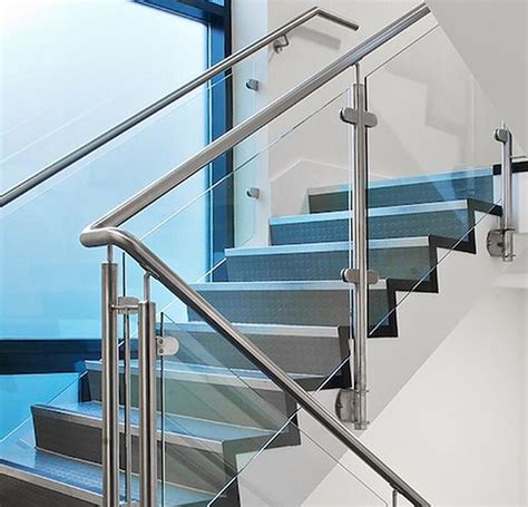 Indoor And Outdoor 304 316 Stainless Steel Glass Stair Railing China