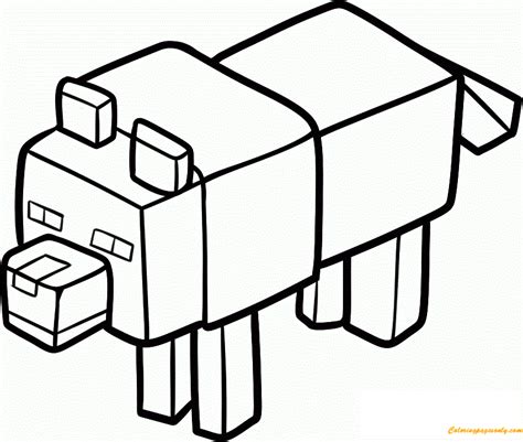 Minecraft Pig Coloring Pages - Coloring Home
