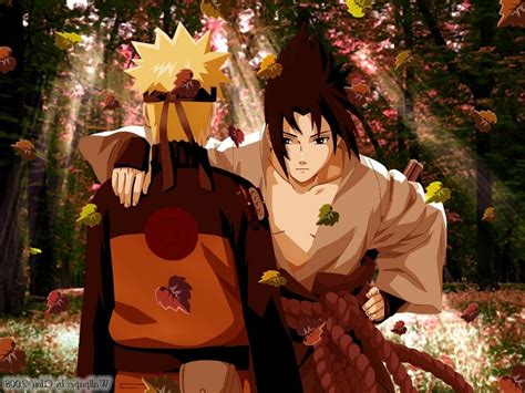 Fond Décran Tomber Feuilles Anime Naruto Shippuuden Uzumaki