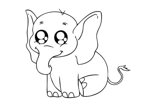 Transmissionpress Baby Elephant Coloring Pages