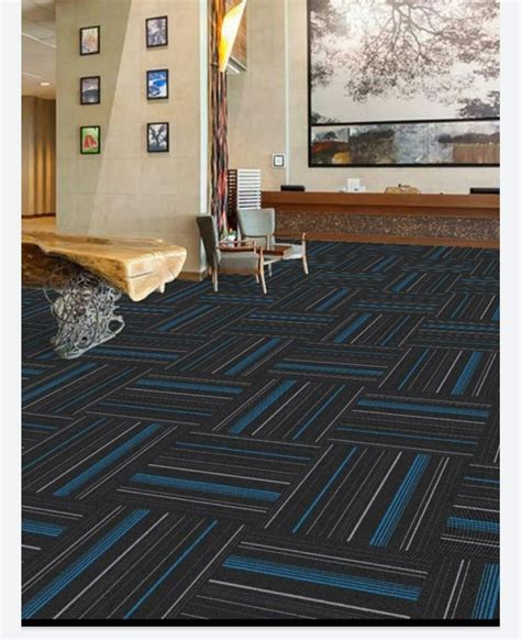 Dyed Polypropylene Carpet Floor Tiles Size 500x500mm Thickness 7 Mm