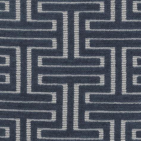 Navy Blue Geometric Velvet Upholstery Fabric Dark Blue Maze Etsy