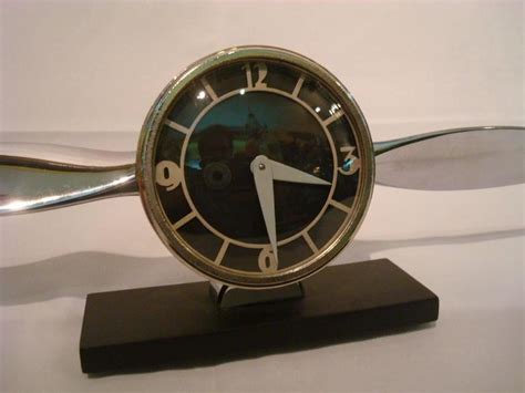 Streamline Airplane Propeller Desk Clock For Sale At 1stdibs Airplane