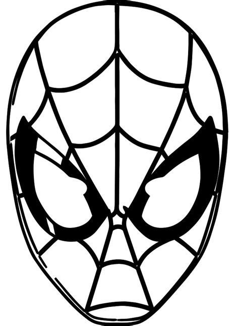 Free Spiderman Mask Coloring Page Clowncoloringpages