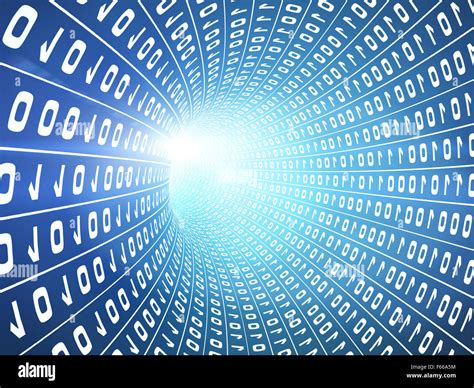 Abstract 3d Binary Tunnel Stock Photo Alamy