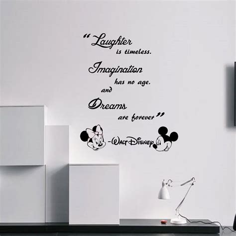 Laughter Is Timeless Walt Disney Wall Quote Mickey Minnie Vinyl Decals