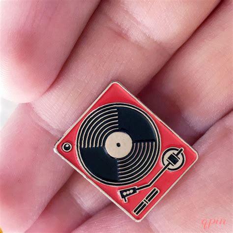 If You Like Music This Enamel Pin Of A Record Player Is For You