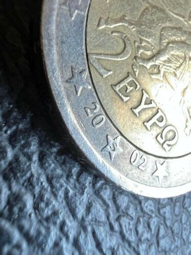 Greek 2 Euro Coin Rare Faulty 2002 Error S Ebay