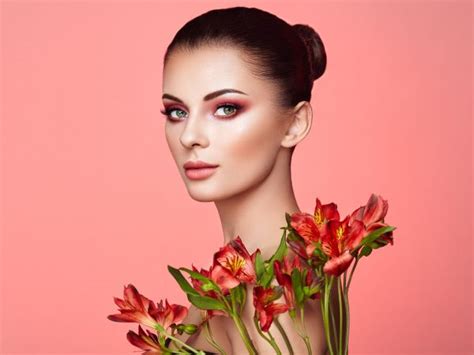 Wallpaper Oleg Gekman Women Brunette Makeup Lipstick Lip Gloss