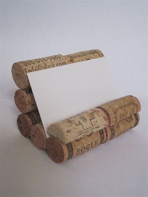 Items Similar To Wine Cork Business Card Holder On Etsy Wine Cork