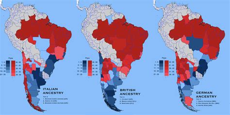 Italian German And British Ancestry In Argentina Brazil And Chile