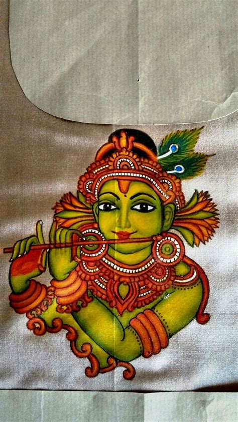 Saree Painting Kerala Mural Painting Madhubani Painting Krishna