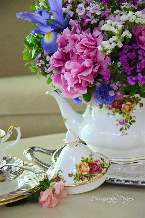 Peonies In A Teapot Floral Friday Flower Centerpieces Flower Arrangements Tea Party Garden