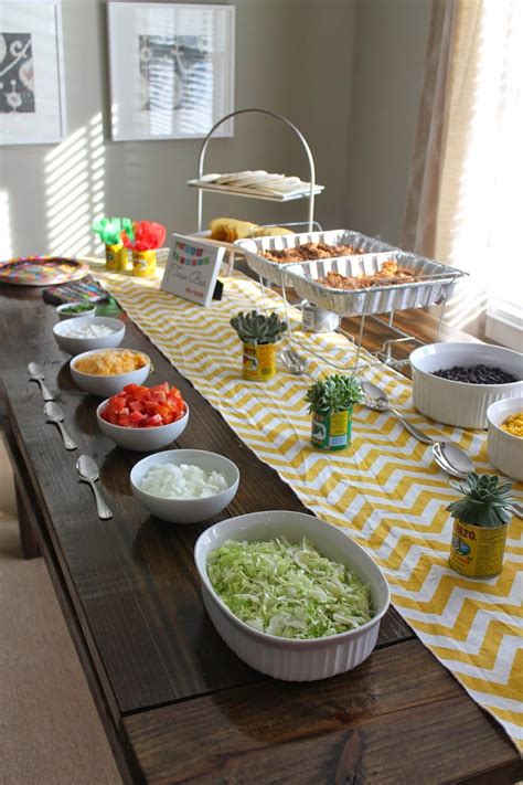 A taco bar is a perfect idea for a grad party! Five on Friday {Super Bowl Edition} - Carolina Charm