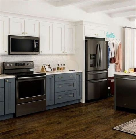8 stylish blue appliances for your kitchen. This is my dream!! Top cabinets - white, Bottom cabinets ...