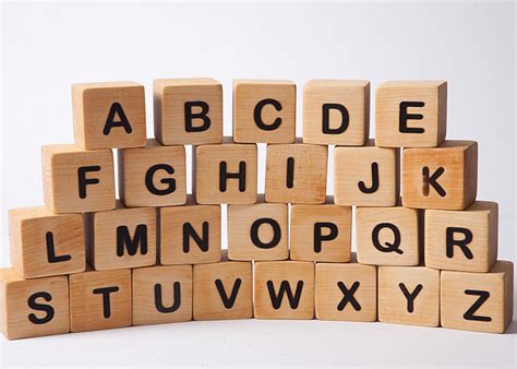 Alphabet Blocks Blocks With Letters Wooden Building Blocks Etsy