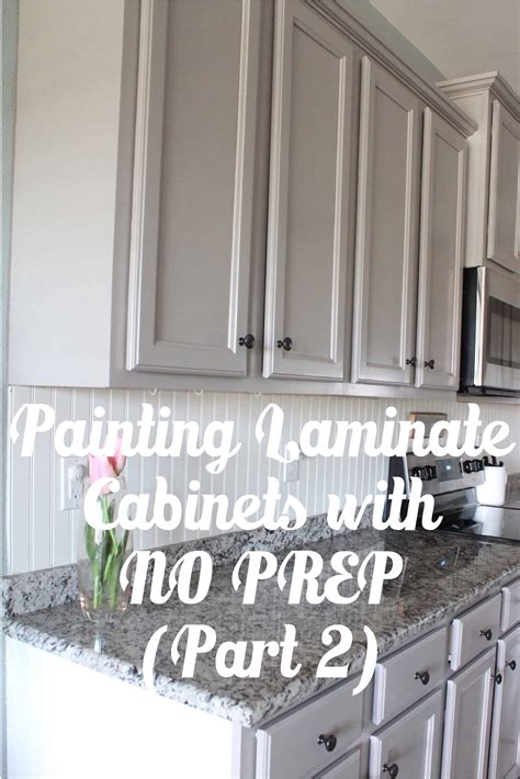 How can i update laminate kitchen cabinets. Painting Laminate Cabinets with NO PREP WORK (Part 2)