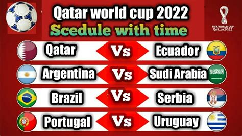 Fifa Football World Cup 2022 Match Time Schedule Of All Groups In