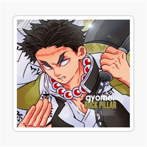 Gyomei I Rock Pillar Demon Slayer Kimetsu No Yaiba Sticker For