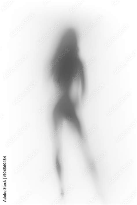 Sexy Slim Long Hair Nude Woman Silhouette Stock Photo Adobe Stock