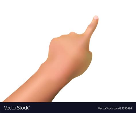 Index Finger Touching Or Pointing Something Vector Image