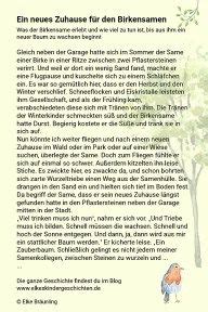 An manchen tagen geht aber auch alles schief * kindergeschichte von den gefühlen für schule, kiga, zu hause kostenlose arbeitsblätter mit personenbeschreibungen für die 3. Ein neues Zuhause für den Birkensamen * Elkes ...