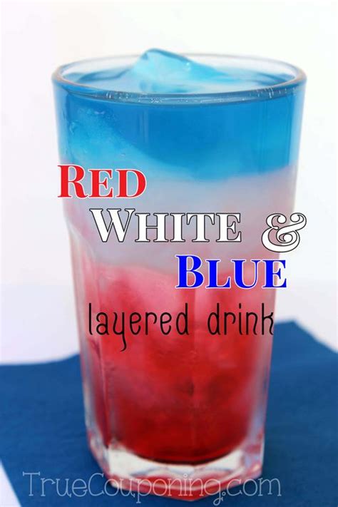 Red White And Blue Layered Drink