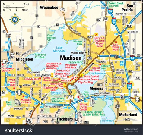 Map Of Madison Wi United States Map