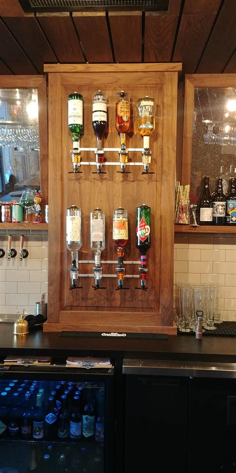 This Bar Has Hard Liquor On Tap Bar Design Great Rooms