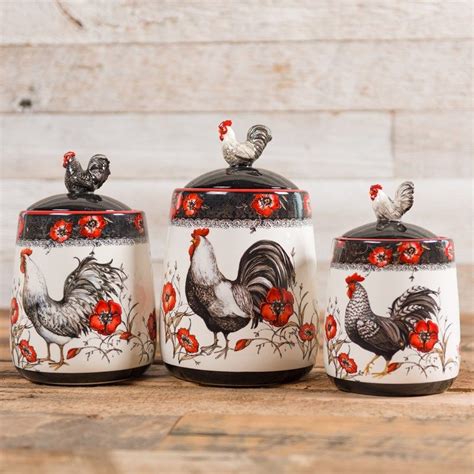 Rooster Canister Set Set Of 3 Cracker Barrel Old Country Store