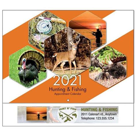 2021 Hunting And Fishing Wall Calendar Bilingual Customization Options