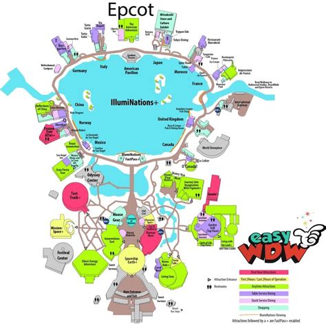 Easy Guide Easywdw Epcot Park Map Printable Printable Maps
