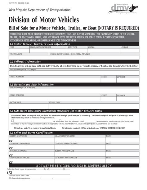 2024 Dmv Bill Of Sale Form Fillable Printable Pdf And Forms Handypdf