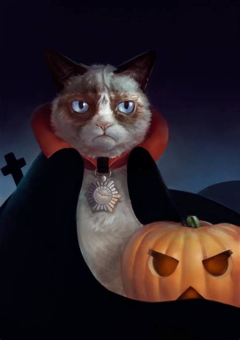 19 Best Grumpy Cat Halloween Images On Pinterest Funny Kitties